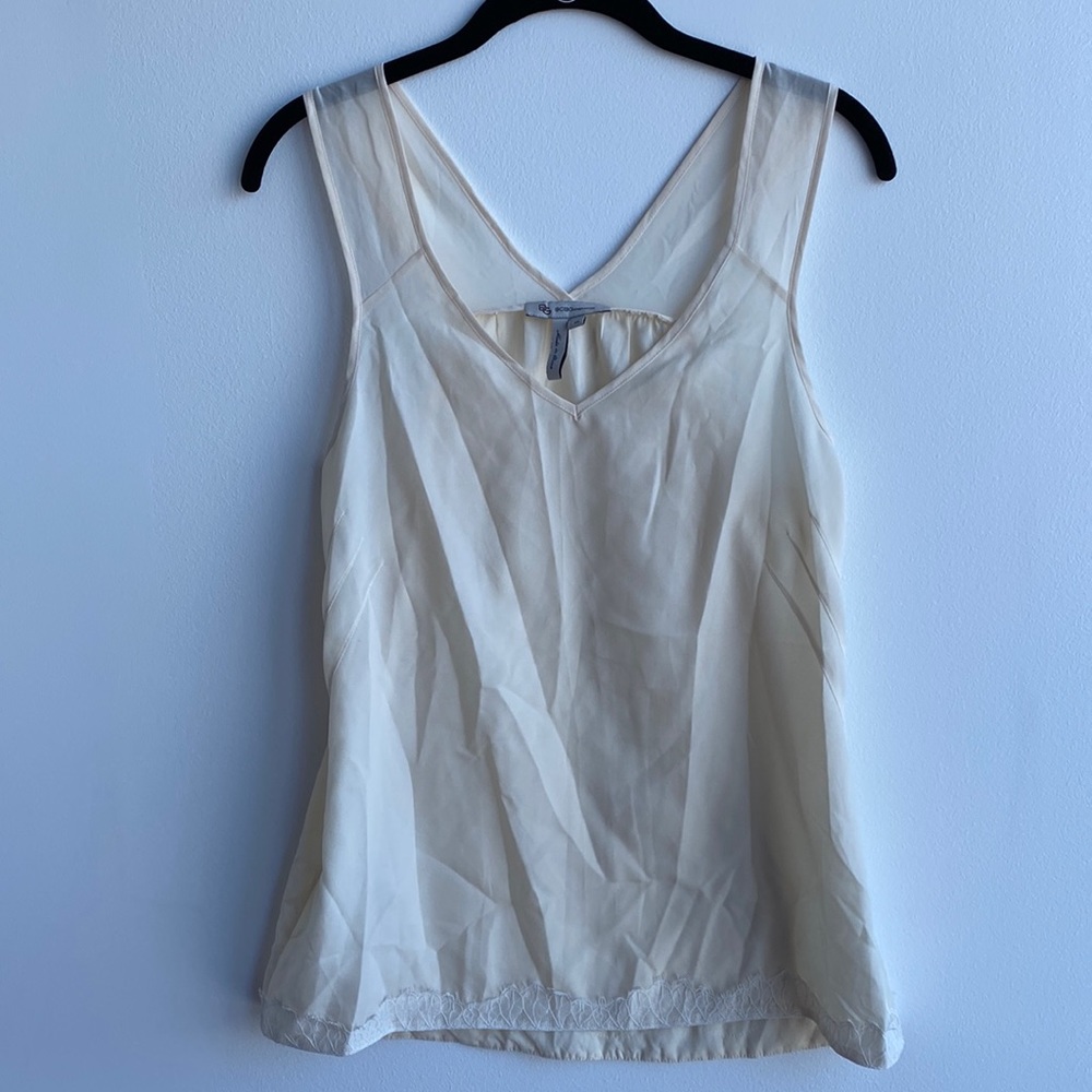 Cream Silky Tank by BCBGeneration